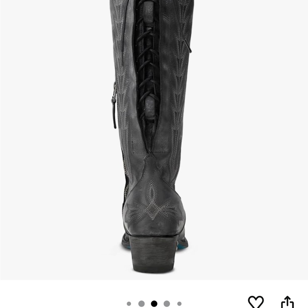 Black Knee-High Lace-Up Boots